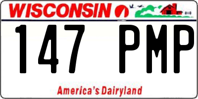 WI license plate 147PMP