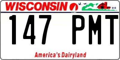 WI license plate 147PMT