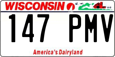 WI license plate 147PMV