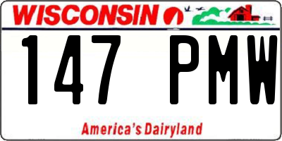 WI license plate 147PMW