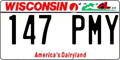 WI license plate 147PMY