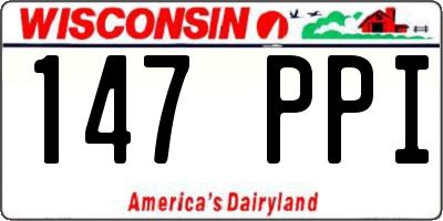 WI license plate 147PPI