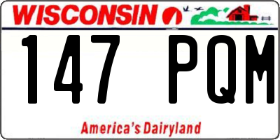 WI license plate 147PQM
