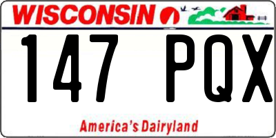 WI license plate 147PQX