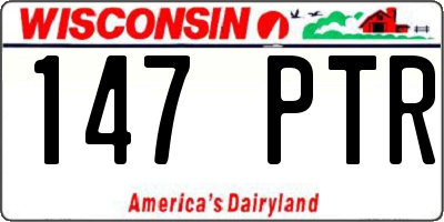 WI license plate 147PTR