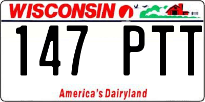 WI license plate 147PTT
