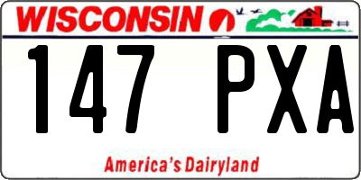 WI license plate 147PXA