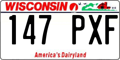 WI license plate 147PXF
