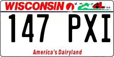 WI license plate 147PXI