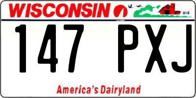 WI license plate 147PXJ