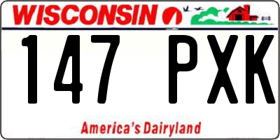 WI license plate 147PXK