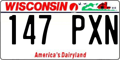 WI license plate 147PXN