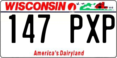 WI license plate 147PXP