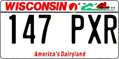 WI license plate 147PXR