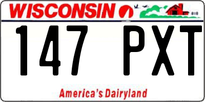 WI license plate 147PXT