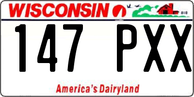 WI license plate 147PXX