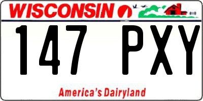 WI license plate 147PXY
