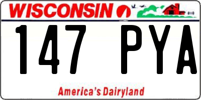 WI license plate 147PYA