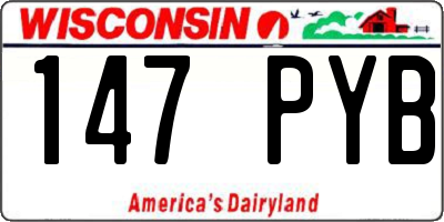 WI license plate 147PYB