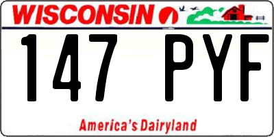 WI license plate 147PYF