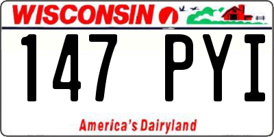 WI license plate 147PYI
