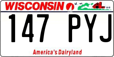WI license plate 147PYJ