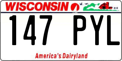 WI license plate 147PYL