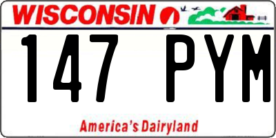 WI license plate 147PYM