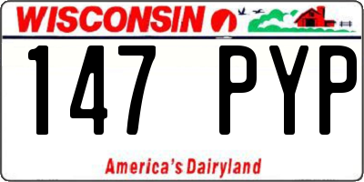 WI license plate 147PYP