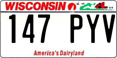 WI license plate 147PYV
