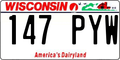 WI license plate 147PYW
