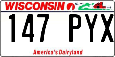 WI license plate 147PYX