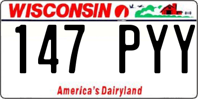 WI license plate 147PYY