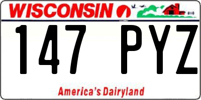 WI license plate 147PYZ