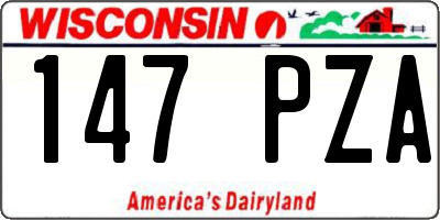 WI license plate 147PZA