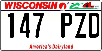 WI license plate 147PZD