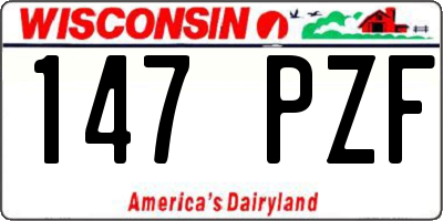 WI license plate 147PZF