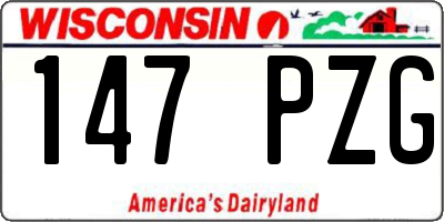 WI license plate 147PZG