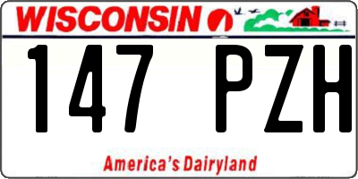WI license plate 147PZH