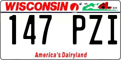 WI license plate 147PZI