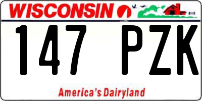 WI license plate 147PZK