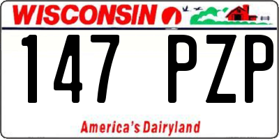 WI license plate 147PZP