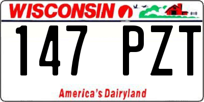 WI license plate 147PZT