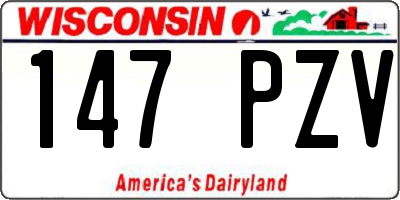WI license plate 147PZV