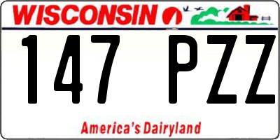 WI license plate 147PZZ