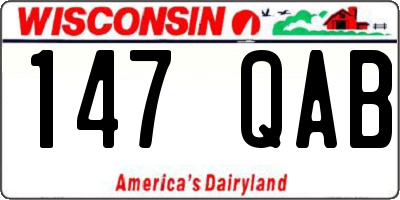 WI license plate 147QAB