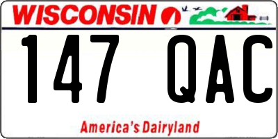 WI license plate 147QAC