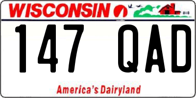 WI license plate 147QAD