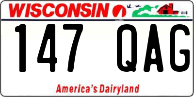 WI license plate 147QAG