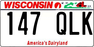 WI license plate 147QLK
